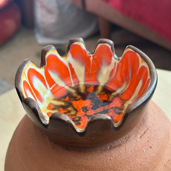 Treasure Craft Other - Vintage Treasure Craft Ceramic trinket dish - Orange and Brown